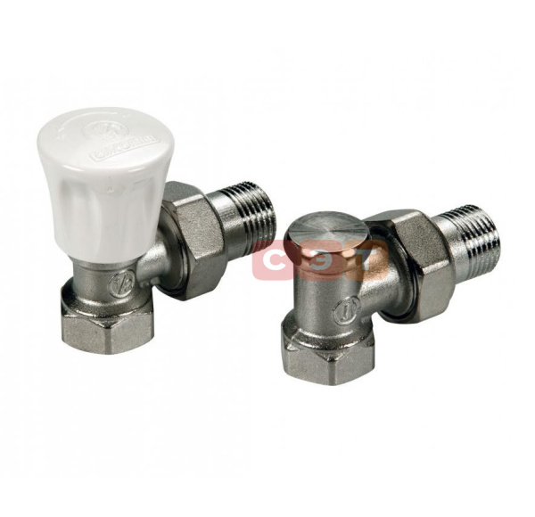 Комплект ручной угловой (регулирующий и запорный клапаны) 1/2" Giacomini