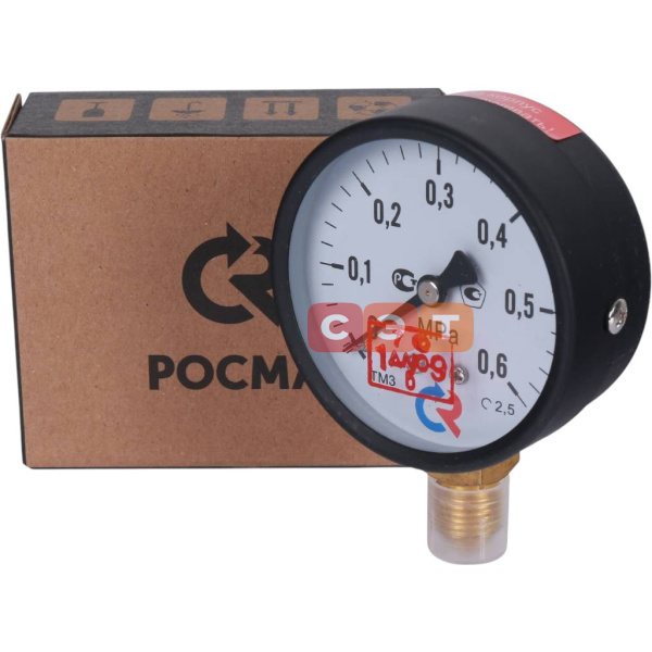 Манометр ТМ-310Р.00(0-0,6 MPa)G1/4,2,5  /корпус -  63мм, резьба G1/4 (снизу), класс точности 2,5/