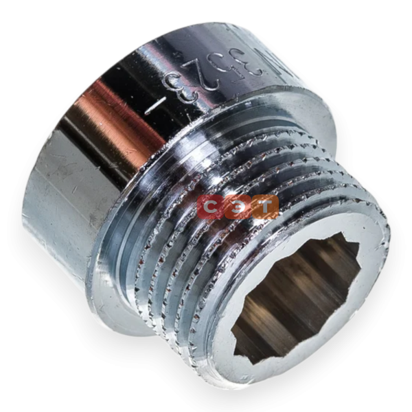 Удлинительная гайка усиленная латунная (хромированная)  1/2" х 10 General Fittings