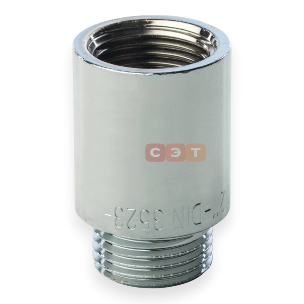 Удлинительная гайка усиленная латунная (хромированная)  1/2" х 30 General Fittings