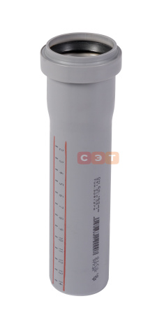 Труба раструбная d  50 l= 150 НТЕМ ( серая )