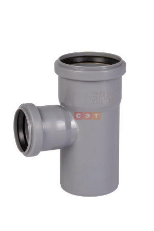 Тройник прямой раструбный 87*  75 / 50  HTEA ( серый )