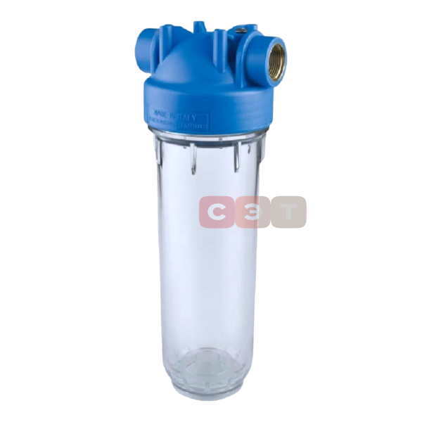 Колба фильтра 10" DP BIG 1" 2P, SX (ключ + кронштейн)