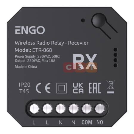Беспроводное реле 868 МГц, 230 В Engo  ETR-868