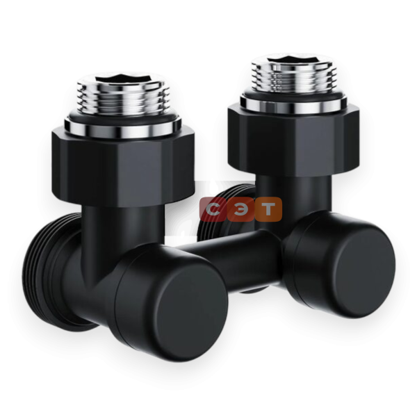 Узел нижнего подключения Royal Thermo Design угловой 1/2"х3/4" EK (черный)