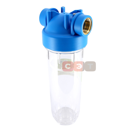 Одинарная прозрачная колба фильтра 10" (Senior) DP MONO 2P (SX, BX)1"