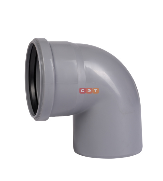 Отвод однораструбный 87* d 110 (СЕРАЯ)