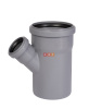Тройник косой  раструбный 45* 110 / 50 (СЕРАЯ)