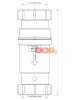 Сифон 11/2-50 компактный с обратным клапаном 
