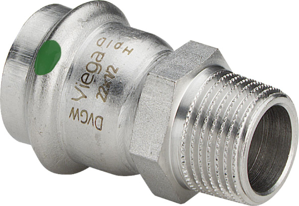 Муфта с НР  15 х 1/2" нержавеющая сталь (Sanpress Inox) серия 2311
