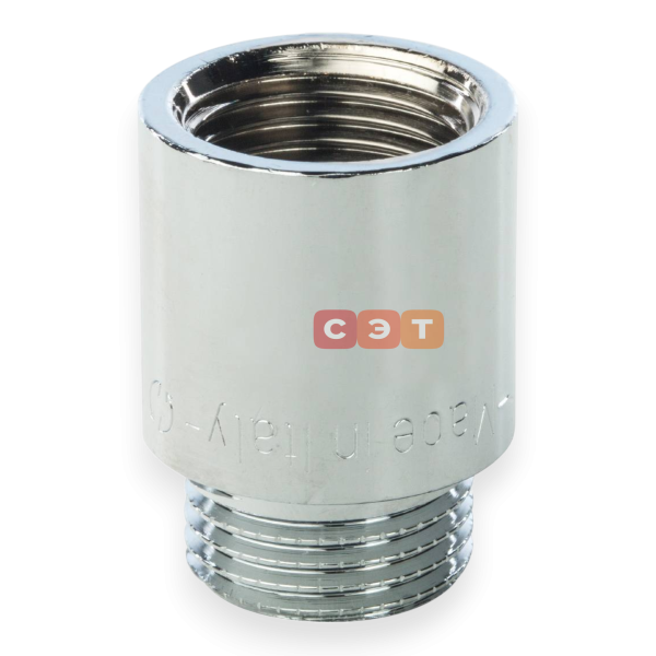 Удлинительная гайка усиленная латунная (хромированная)  1/2" х 25 General Fittings