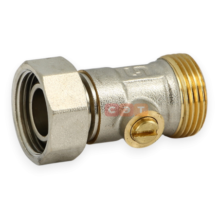 Узел прямой одинарный НВ (со встроенным шаровым краном) 3/4" ЕК х 3/4" ЕК Uni-Fitt
