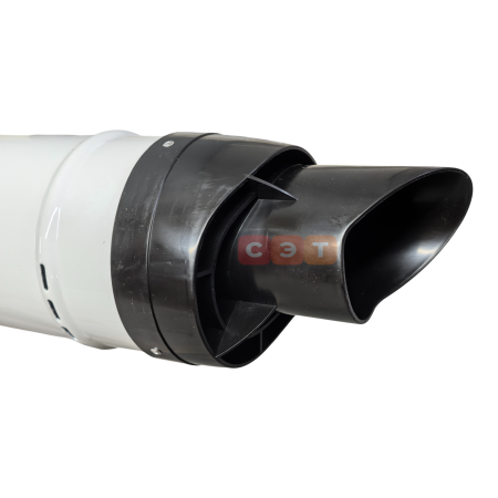 Комплект коаксиального дымохода PPR/Al   Camino Ø 80/125 мм  (труба с кончанием длиной 1000мм, отвод)