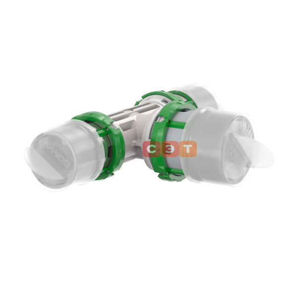 Пресс-тройник редукционный SkinPress PPSU 16x2 - 20x2 - 16x2 (пластик) COMAP