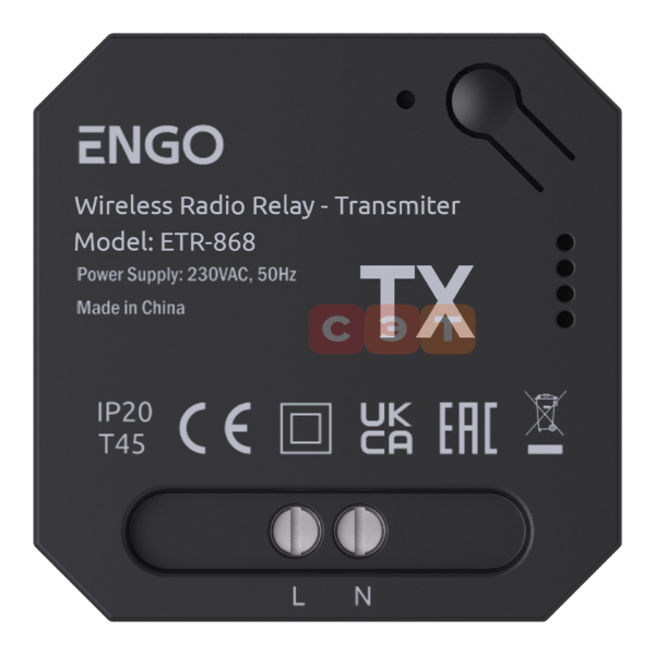 Беспроводное реле 868 МГц, 230 В Engo  ETR-868