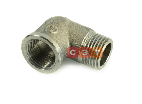Угол ВР-НР латунный (никелированный)  3/4" General Fittings
