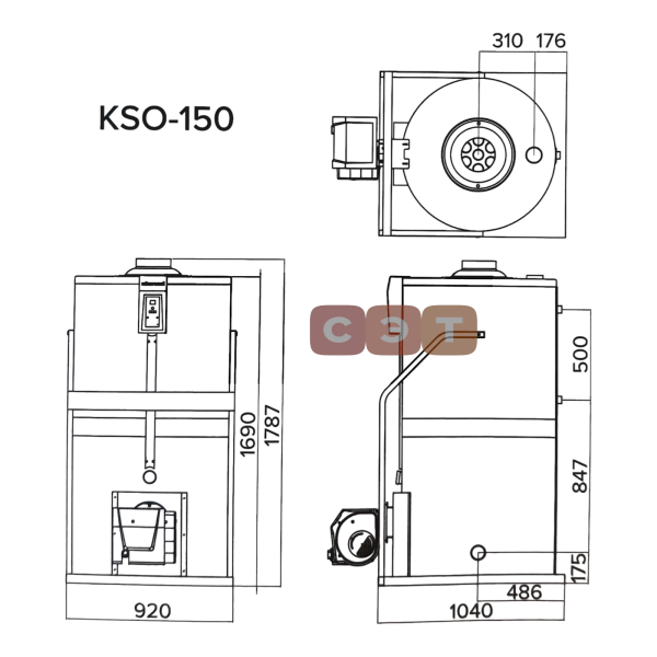 Котел напольный дизельный  Kiturami  KSO-150