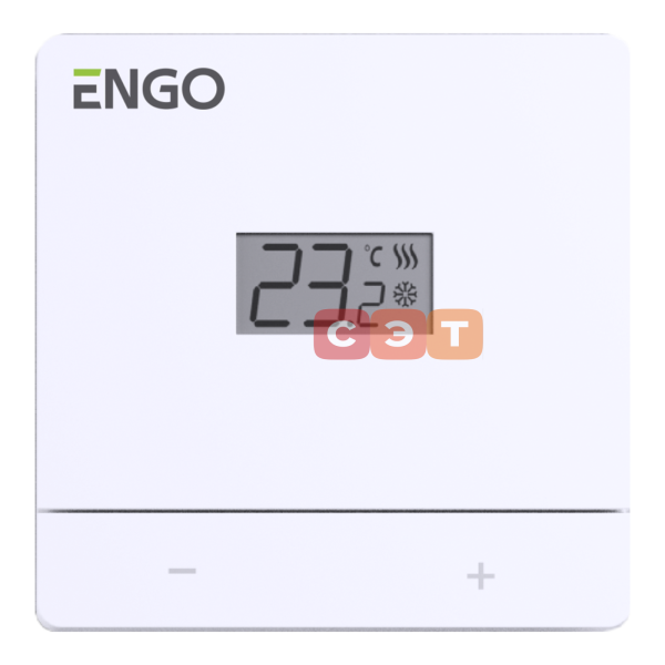 Проводной терморегулятор, накладной, 230В, белый Engo  EASY-230W