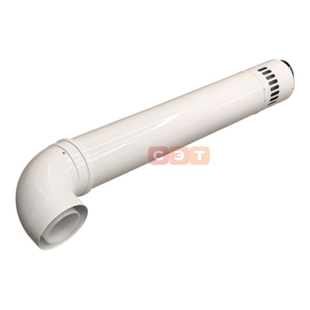 Комплект коаксиального дымохода PPR/Al   Camino Ø110/160 мм  (труба с кончанием длиной 1000мм, отвод)