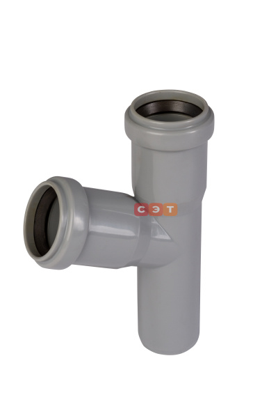 Тройник косой раструбный 67*  32 / 32  HTEA ( серый )