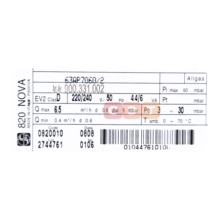 Газовый клапан 0020025219