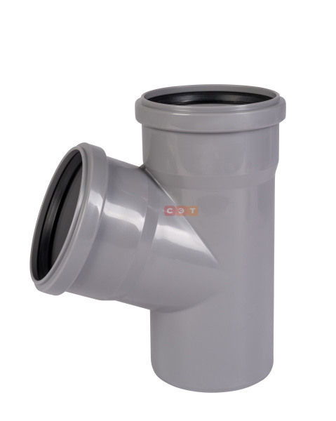 Тройник косой раструбный 67* 110 /110 (СЕРАЯ)