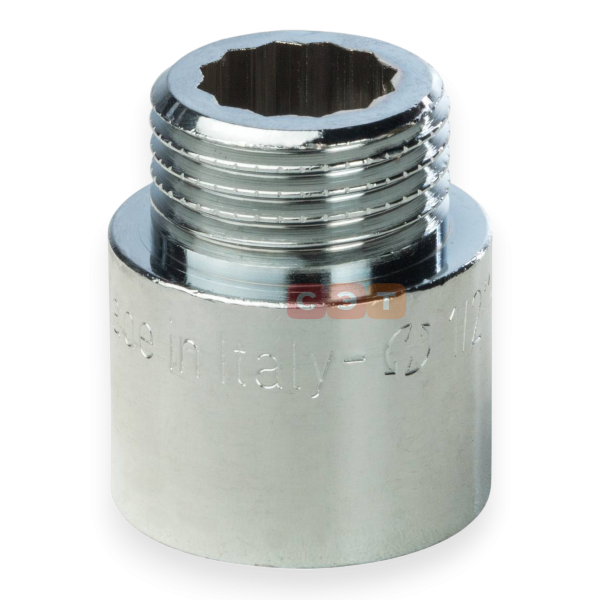 Удлинительная гайка усиленная латунная (хромированная)  1/2" х 20 General Fittings