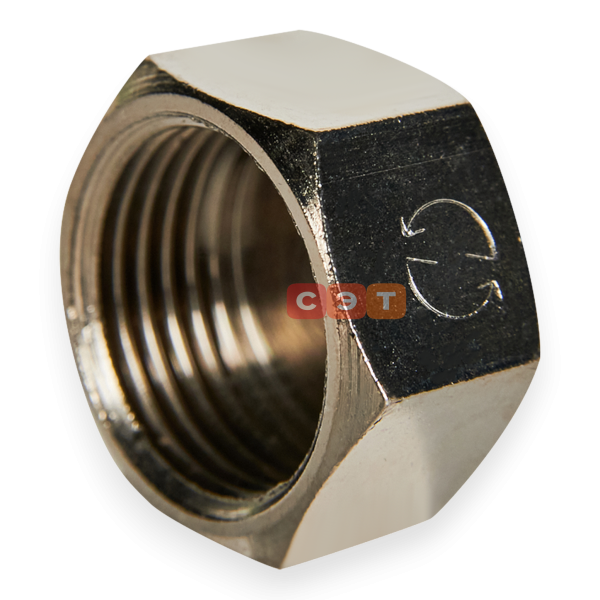 Заглушка ВР латунная (никелированная)   3/8" General Fittings