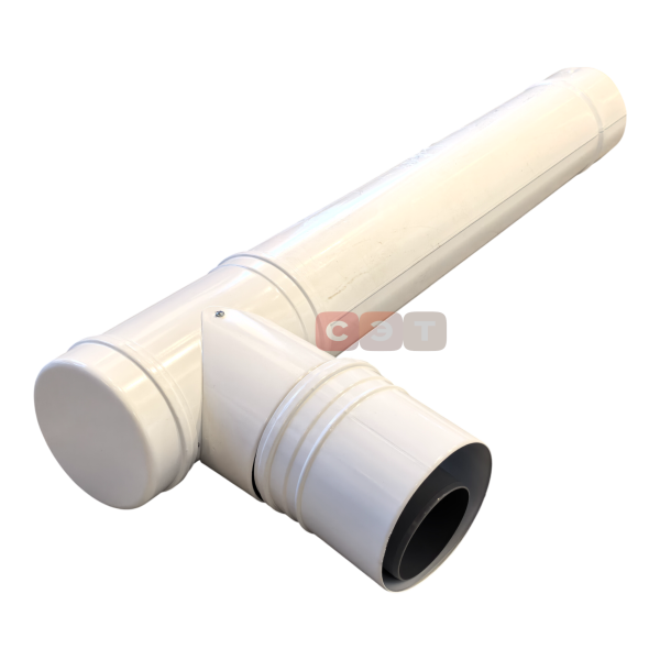 Горизонтальный коаксиальный дымоход 110/150мм (DY881)