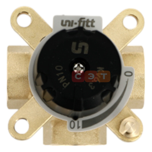 Клапан 3-ходовой смесительный Uni-Fitt ВВ 1"  (Kvs 10)