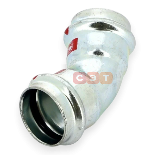 Угол 45° двухраструбный  22 х 22 оцинкованная сталь (Prestabo) серия 1126