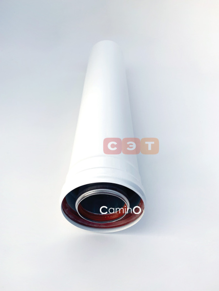 Труба коаксиального дымохода Al-Zn  Ø 60/100 мм 2000мм (для традиционных котлов)