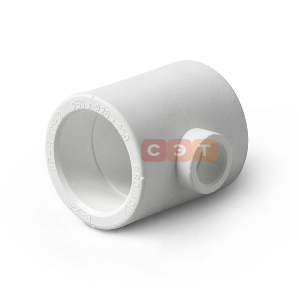 Тройник белый редукционный полипропиленовый  110 х 75 х 110 Pro Aqua