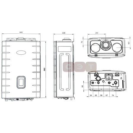 Котел настенный газовый Kiturami  World Alpha Е 24