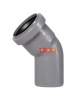 Отвод однораструбный 45* d  50 (СЕРАЯ)