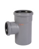 Тройник прямой раструбный 87* 110 / 75 (СЕРАЯ)