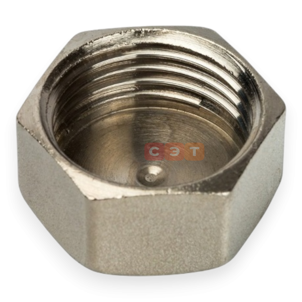 Заглушка ВР латунная (никелированная) 1" 1/4 General Fittings