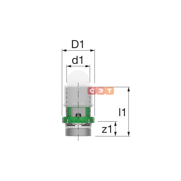 Заглушка SkinPress 26х3.0 (латунь) COMAP