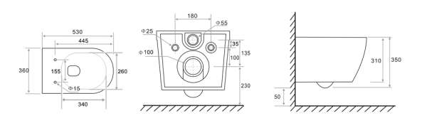 Инсталляция TECEbase +унитаз модель R (панель-круглые кнопки, хром глянцевый)  /модуль, комплект крепежа, панель смыва,  изоляционная пластина/