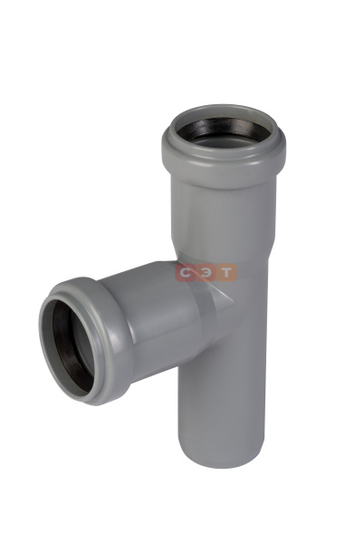 Тройник прямой раструбный 87*  32 / 32  HTEA ( серый )