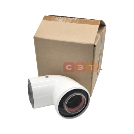 Колено коаксиальное стартовое (фланец) Ø 60/100 мм