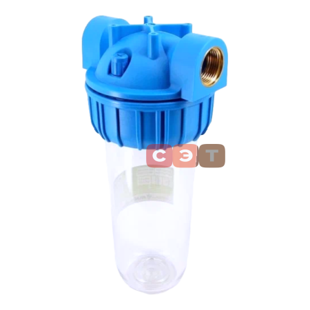 Одинарная прозрачная колба фильтра 10" (Senior) DP MONO 2P (SX, BX)1"