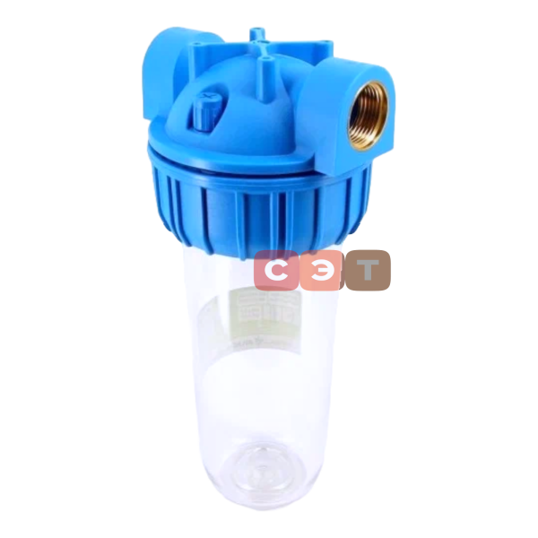 Одинарная прозрачная колба фильтра 10" (Senior) DP MONO 2P (SX, BX)1"