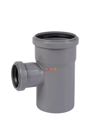 Тройник прямой раструбный 87*  90 / 50 HTEA ( серый )