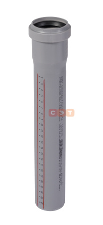 Труба раструбная d  50 l= 250 НТЕМ ( серая )