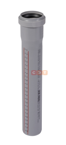 Труба раструбная d  50 l= 250 НТЕМ ( серая )