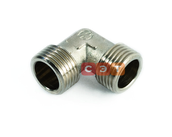 Угол НР-НР латунный (никелированный)  3/4" General Fittings