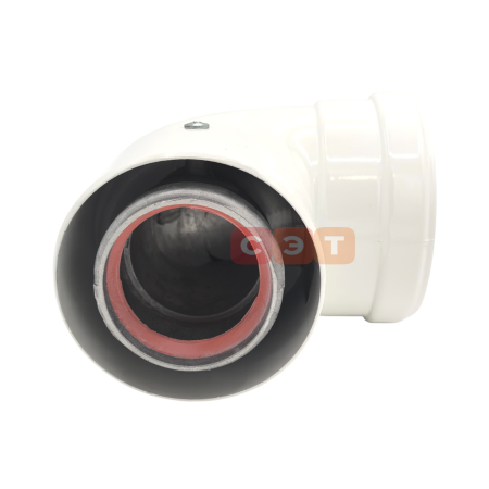 Колено коаксиальное стартовое (фланец) Ø 60/100 мм