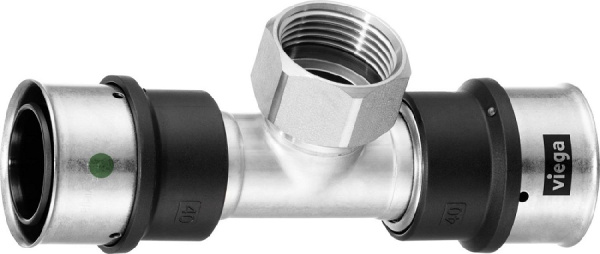 Пресс-тройник с ВР 63 x 1" x 63 (Viega)