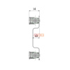 Планка для 2 водорозеток SkinPress 16x2-1/2- H150 (латунь) COMAP